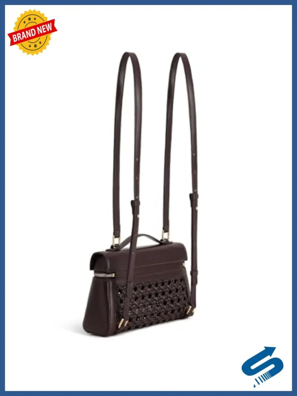 Vegan Leather Top Handle Satchel Crossbody Handbag
